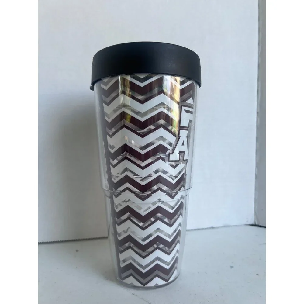 Texas A&M Aggies Chevron Tervis‎ Tumbler 24 Oz With Black Lid Insulated BPA-Free